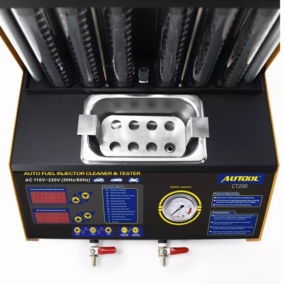 AUTOOL CT200 ultrasonic fuel injector cleaning Kit Nozzle Cleaner Injectors Tester Car Fuel Injector