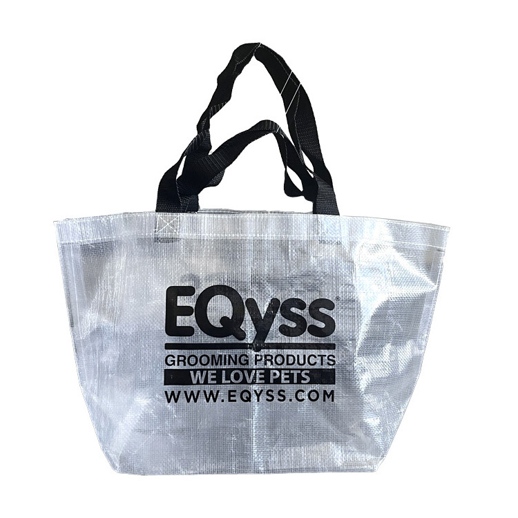 premium reusable shopping bags printed logo extra large heavy duty  tote big pp woven bag