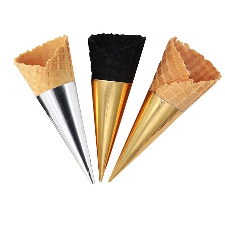 Disposable Custom Promotional Ice Cream Cone Paper Conic Cone Paper Sleeves Wrapping