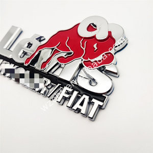 wholesale custom decorative 3d waterproof chrome plastic letter/alphabet car abs emblem logo label sticker