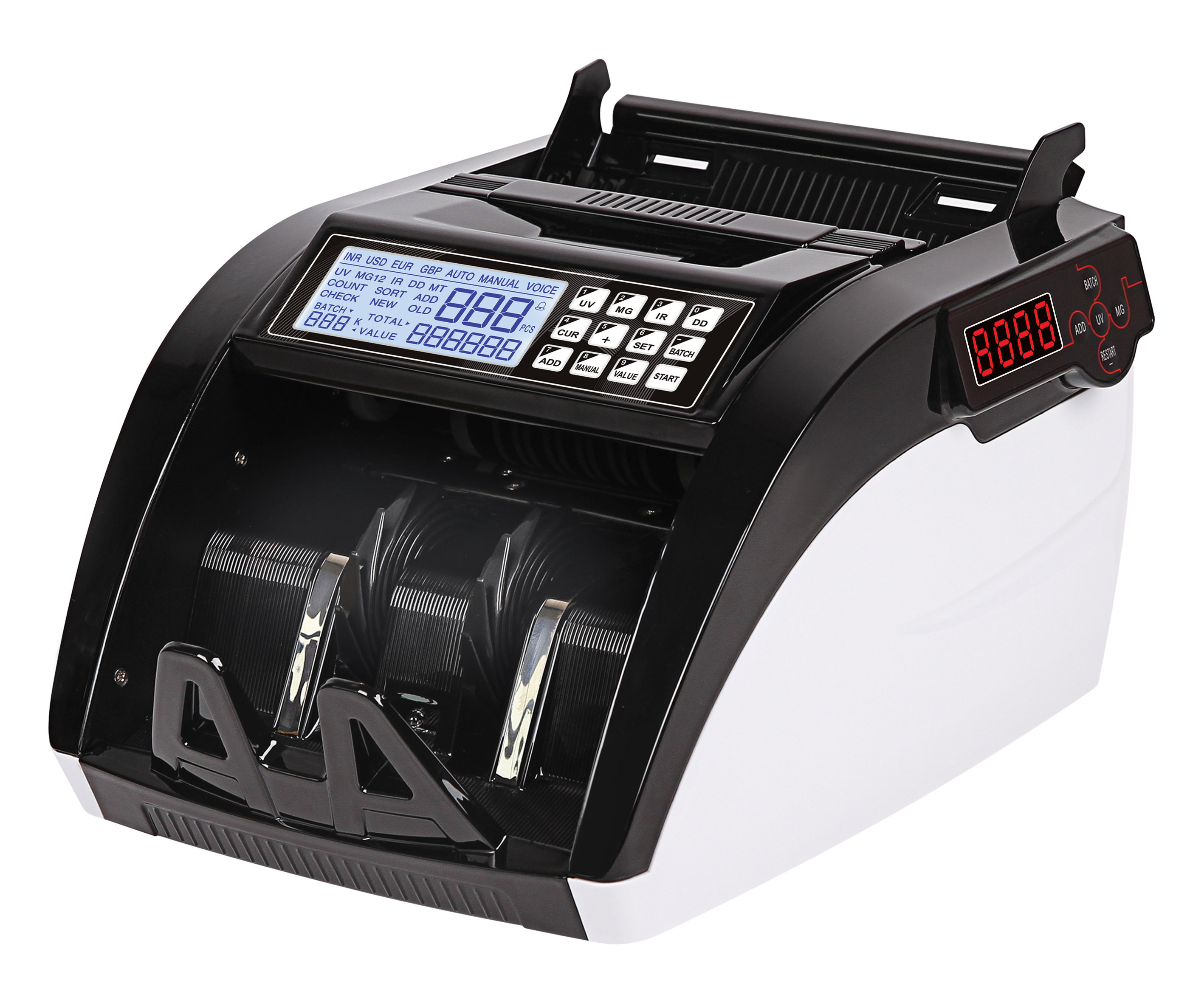 AL-6100 Counterfeit Fake Money Currency Note Bill Cash Banknote Counter Detector Counting Machine