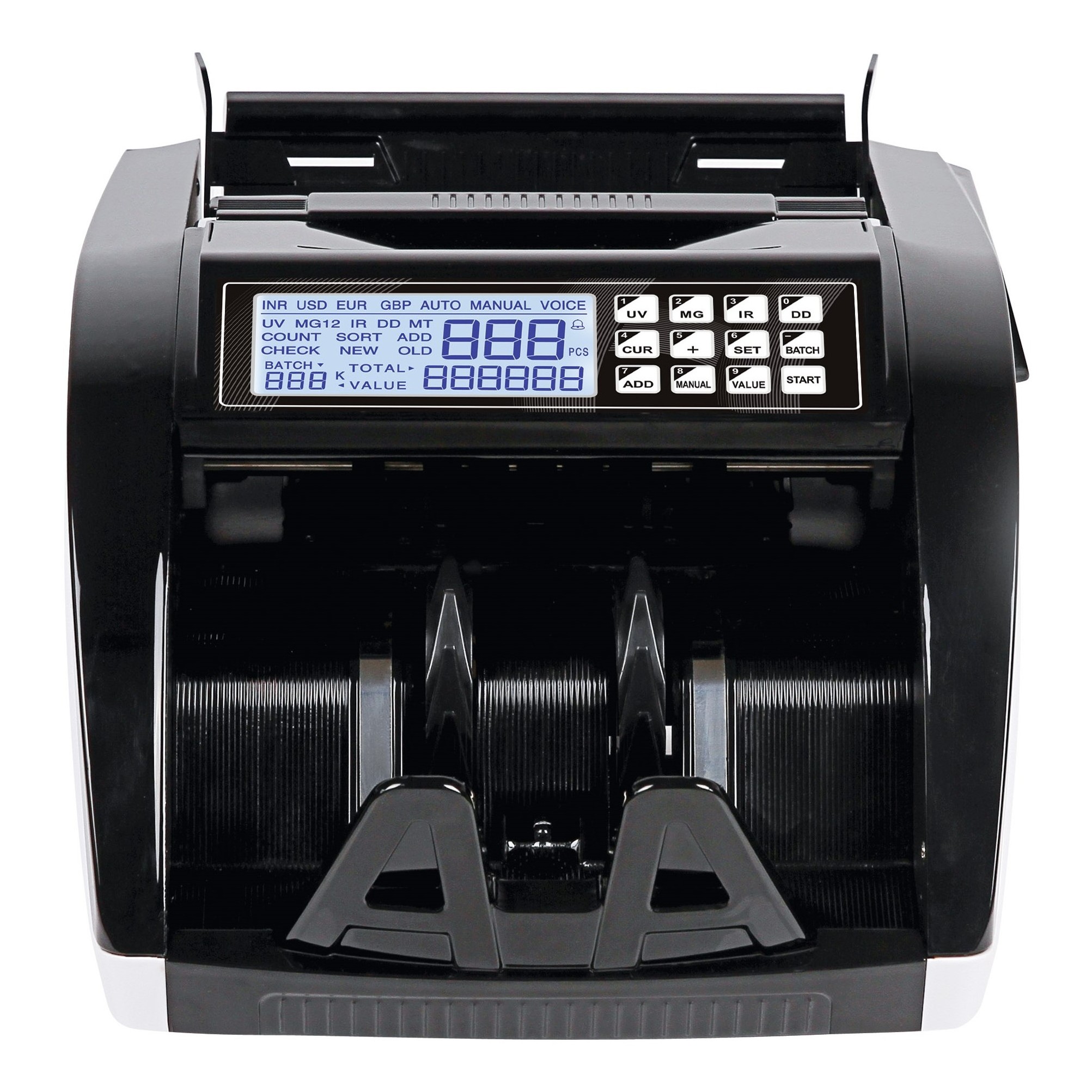 AL-6100 Counterfeit Fake Money Currency Note Bill Cash Banknote Counter Detector Counting Machine