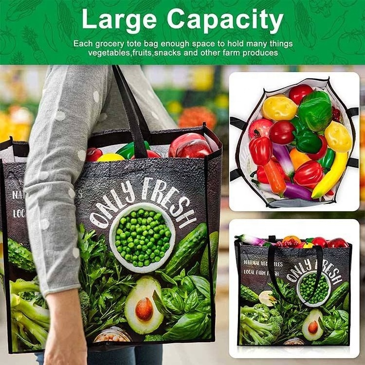 Customized Eco Foldable Laminated Fabric Tote Non-woven Shopping Bag, Recyclable PP Non Woven Bags