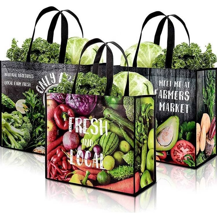 Customized Eco Foldable Laminated Fabric Tote Non-woven Shopping Bag, Recyclable PP Non Woven Bags