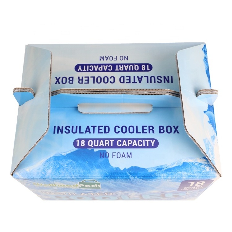 insulated food  thermal cardboard cooler packaging carton boxes for frozen transporting shipping cold chain insulation box paper