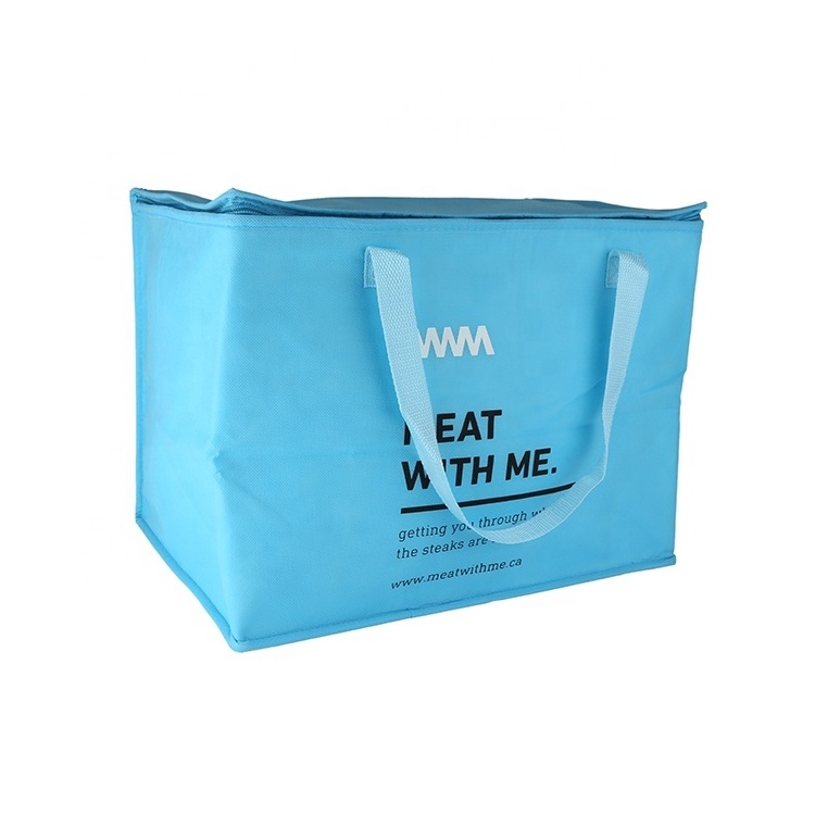 Custom Portable Non-Woven Large Keep warm food delivery insulated thermal cooler bag for food