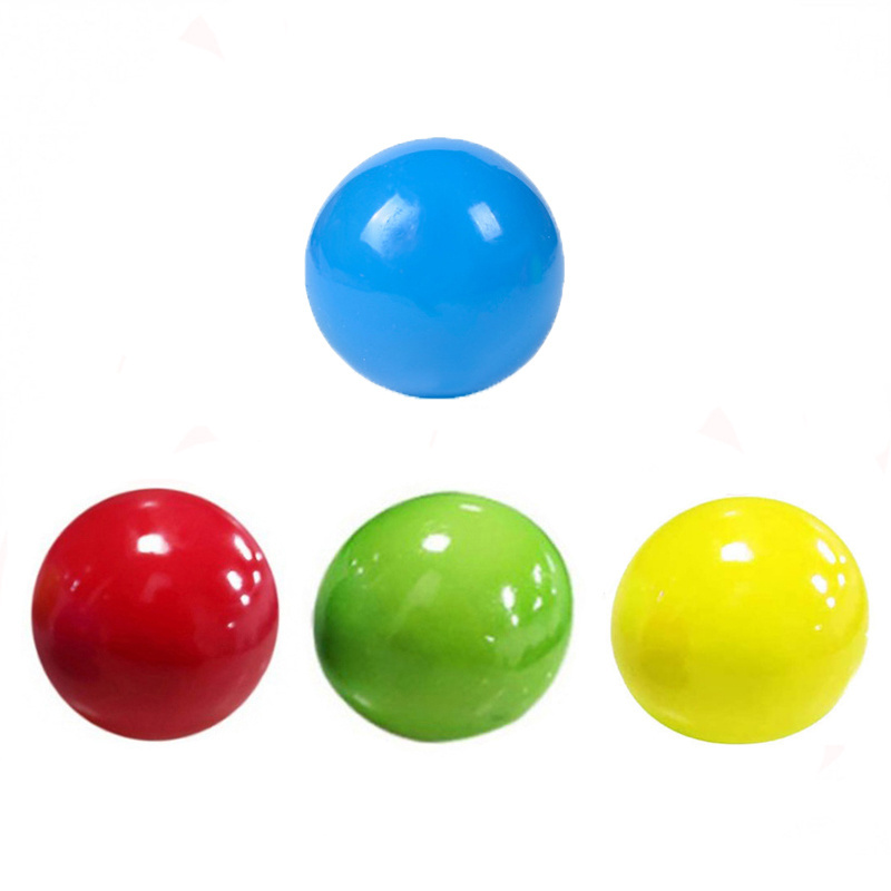 4.5CM  TPR Soft Sticky Ceiling Ball Anti-stress Toys For Kids