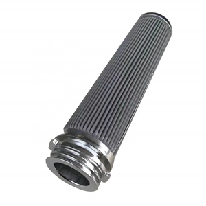 0.2 5 10 micron 20" stainless steel titanium metal high flow sintering pleated water filter cartridge