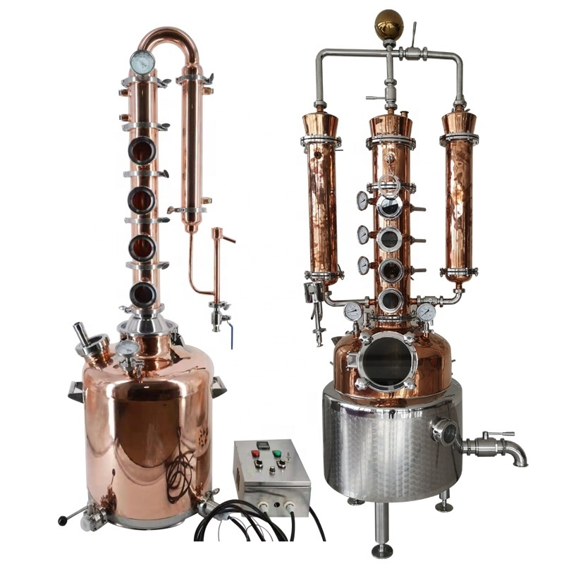 distillation column red copper pot electric heat vodka whiskey gin brandy whisky home moonshine alcohol alembic wine distiller