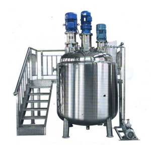 homogenizer tank blending cream jacketed liquid mixer tank heating stainless steel mixing tank with agitator heater