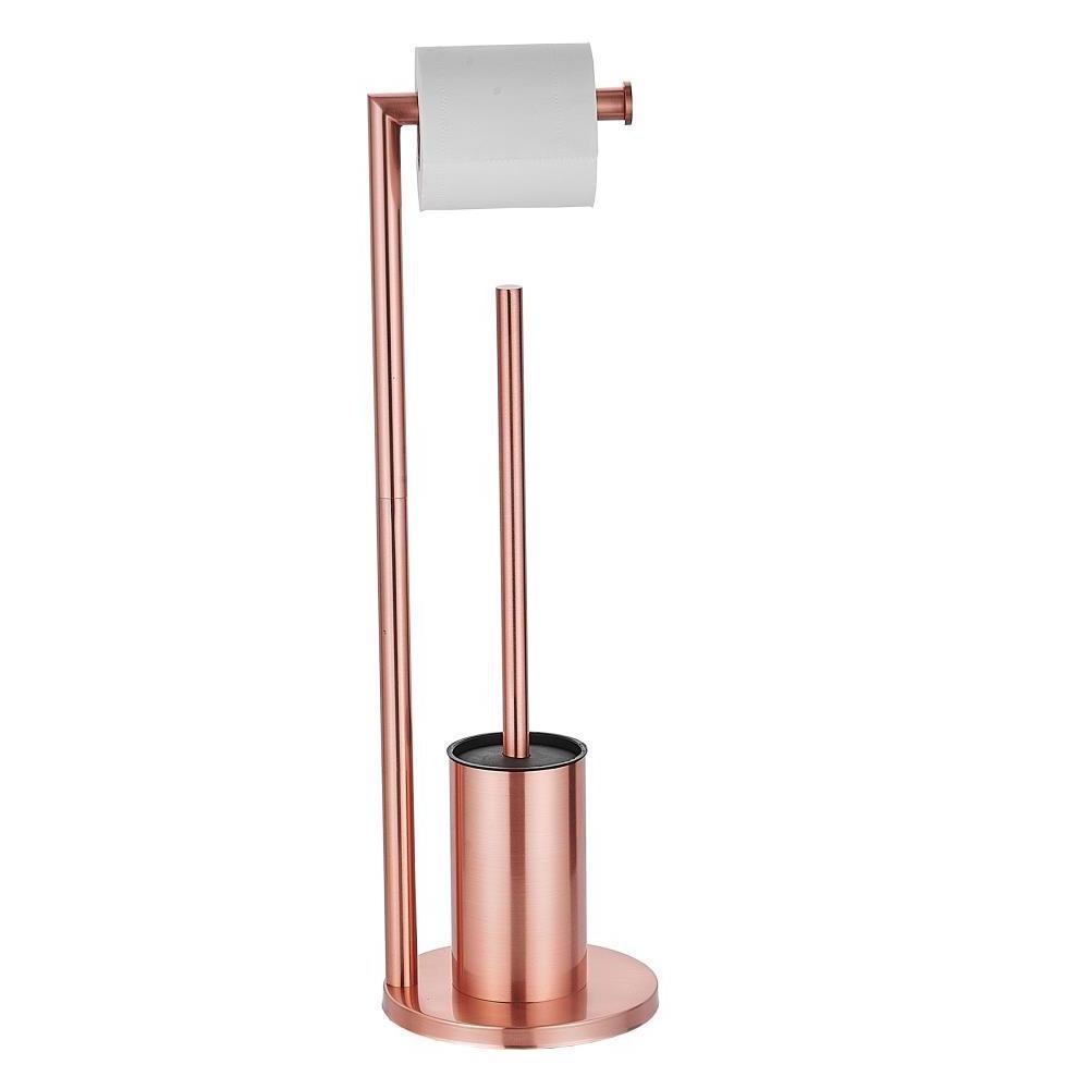 stainless steel standing tissue holder with toilet paper holder toilet toilet brush