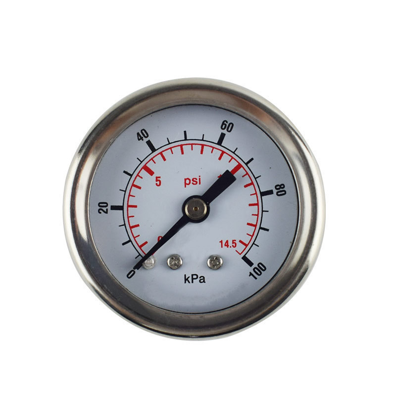 Glycerine filled pressure gauge bottom connection oil filled pressure gauge