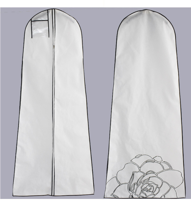 Non-woven Mermaid custom logo Wedding Dress Garment Cover Bag, Clothes Cover Dust Cover