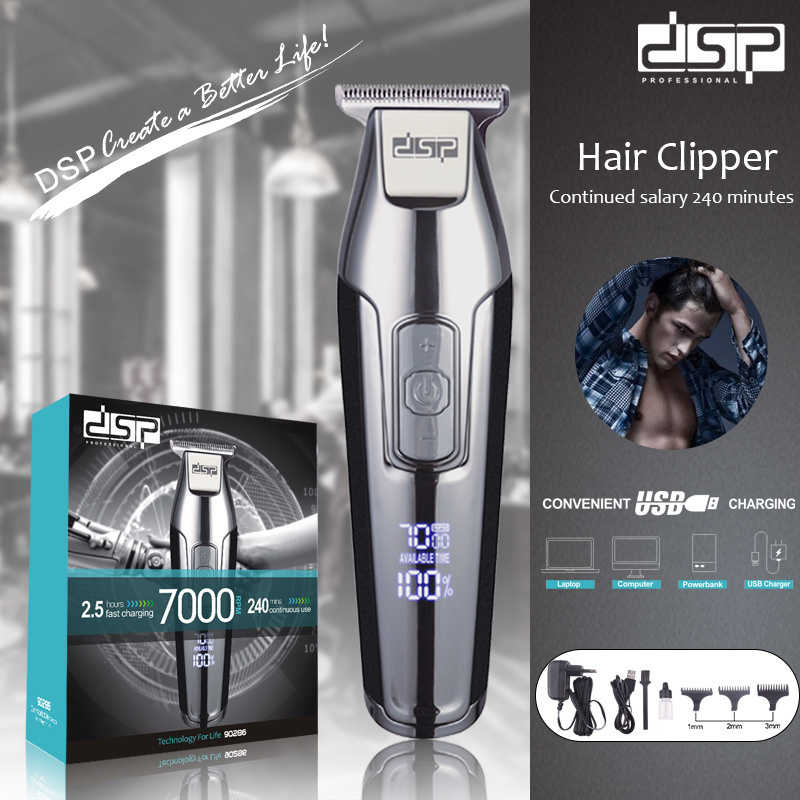 DSP Professional Electric USB Rechargeable Hair clipper Portable Grooming Cordless Hair Clippers For Men