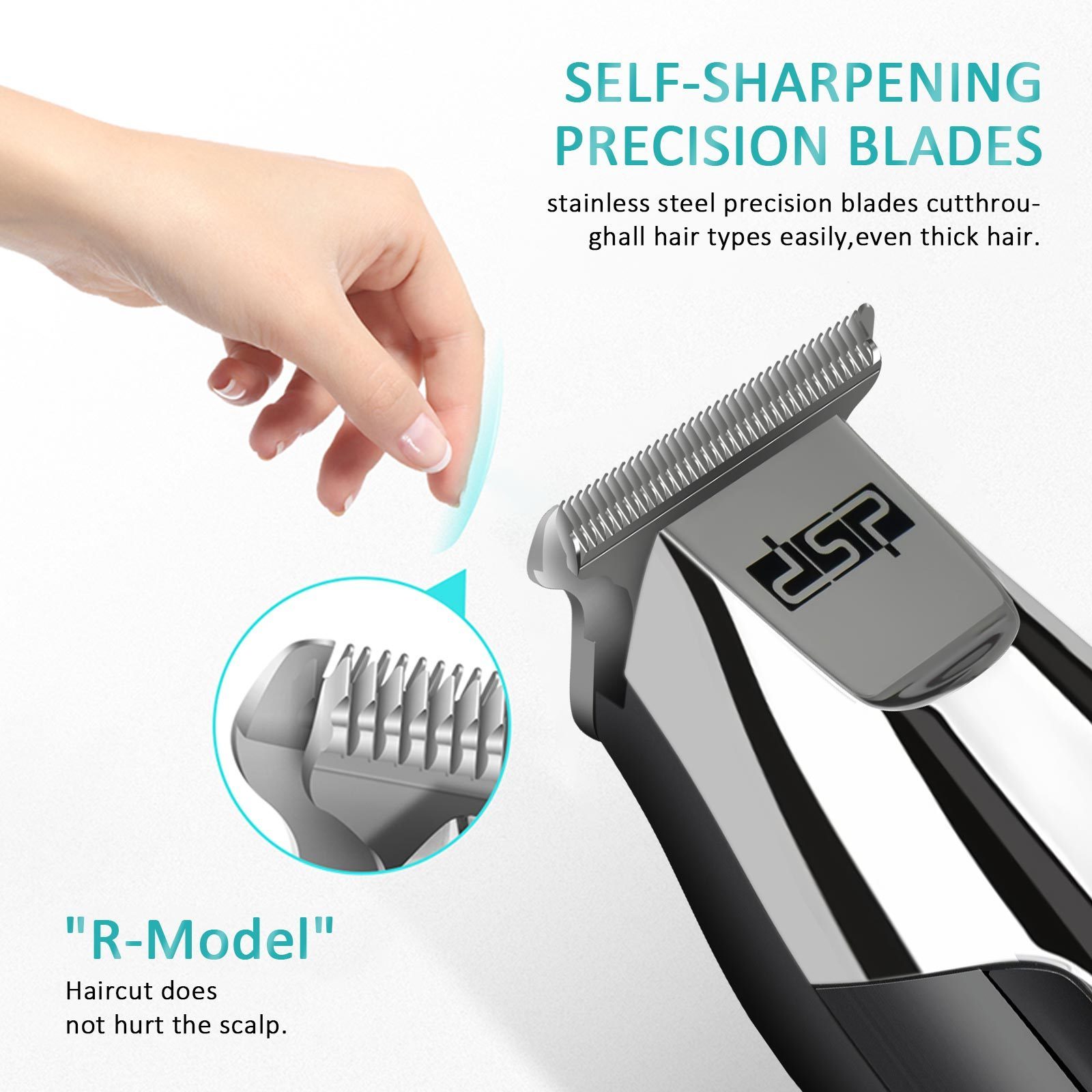 DSP Professional Electric USB Rechargeable Hair clipper Portable Grooming Cordless Hair Clippers For Men