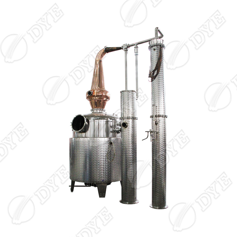 DYE distillery equipment copper alcohol distilling equipment ciroc vodka whisky brandy rum gin still pot distillation machine