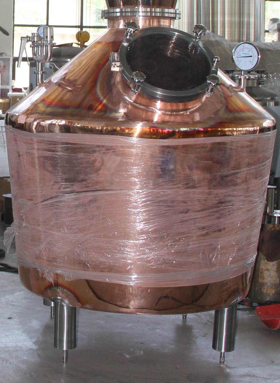 Steam Gas Electric Heating 400l 800l Alcohol Boiler Copper Pot Still Distillation Whiskey Distillery