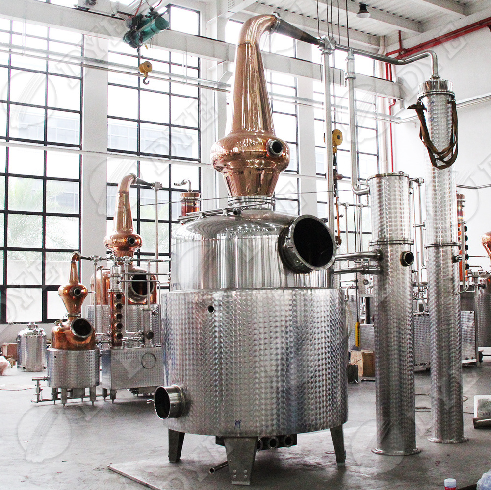 DYE distillery equipment copper alcohol distilling equipment ciroc vodka whisky brandy rum gin still pot distillation machine