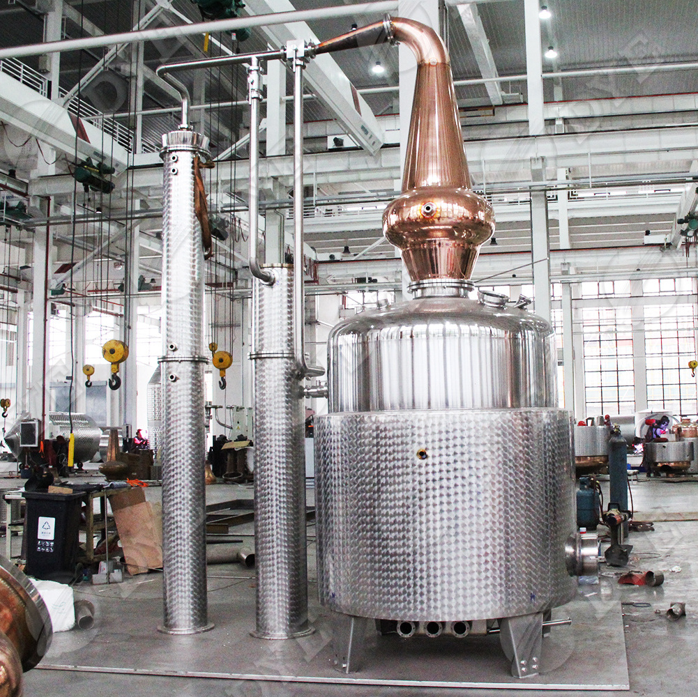 DYE distillery equipment copper alcohol distilling equipment ciroc vodka whisky brandy rum gin still pot distillation machine