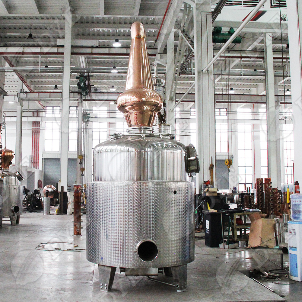 DYE distillery equipment copper alcohol distilling equipment ciroc vodka whisky brandy rum gin still pot distillation machine