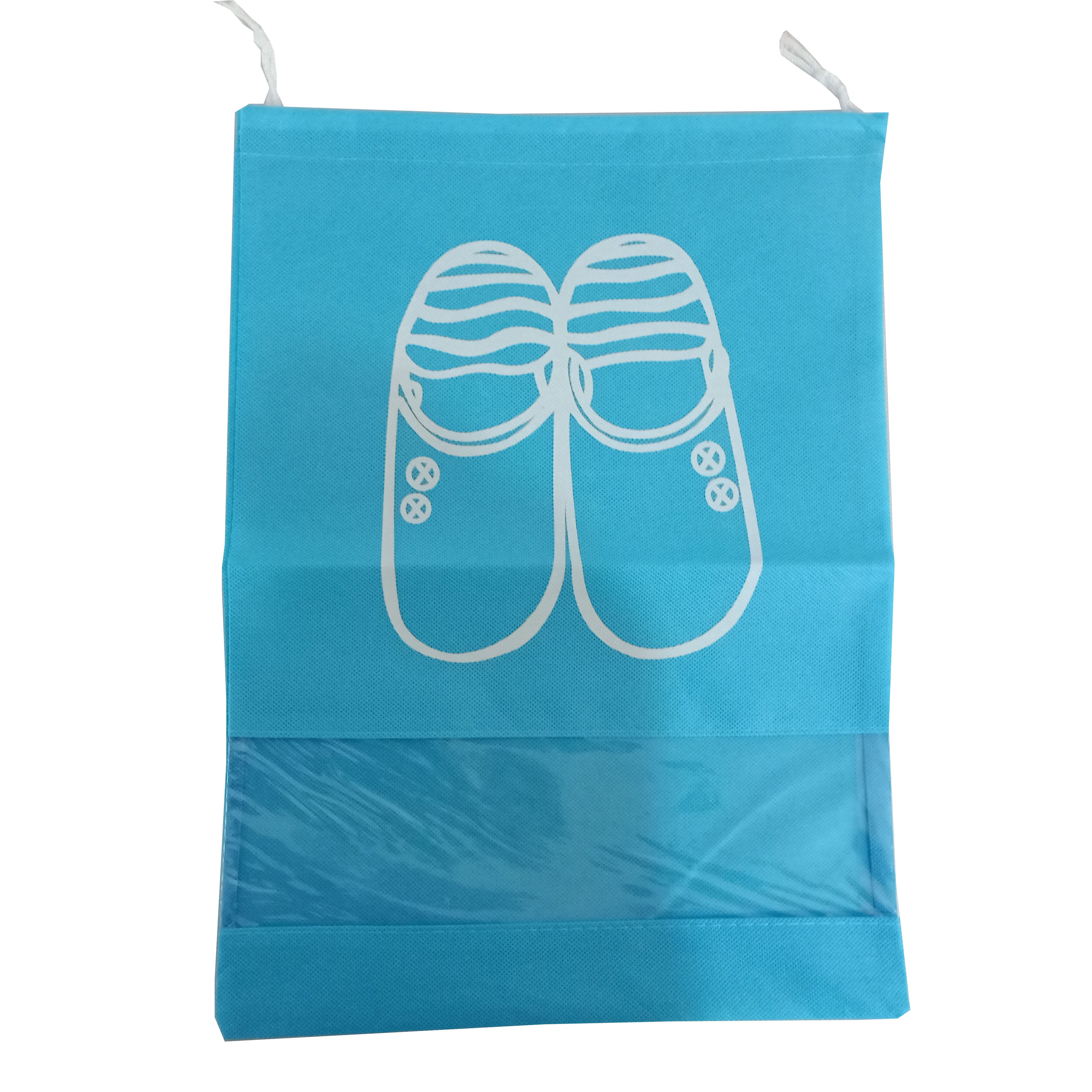 Custom LOGO non-woven shoes storage drawstring bag draws bag travel dustproof waterproof shoe bag