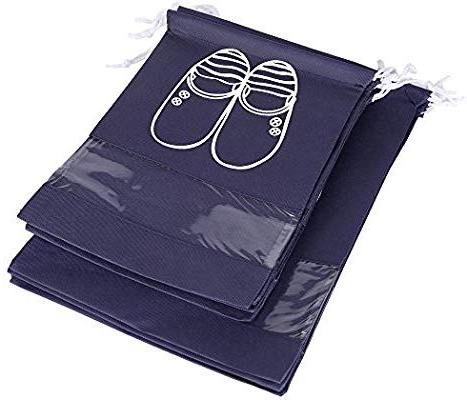 Custom LOGO non-woven shoes storage drawstring bag draws bag travel dustproof waterproof shoe bag