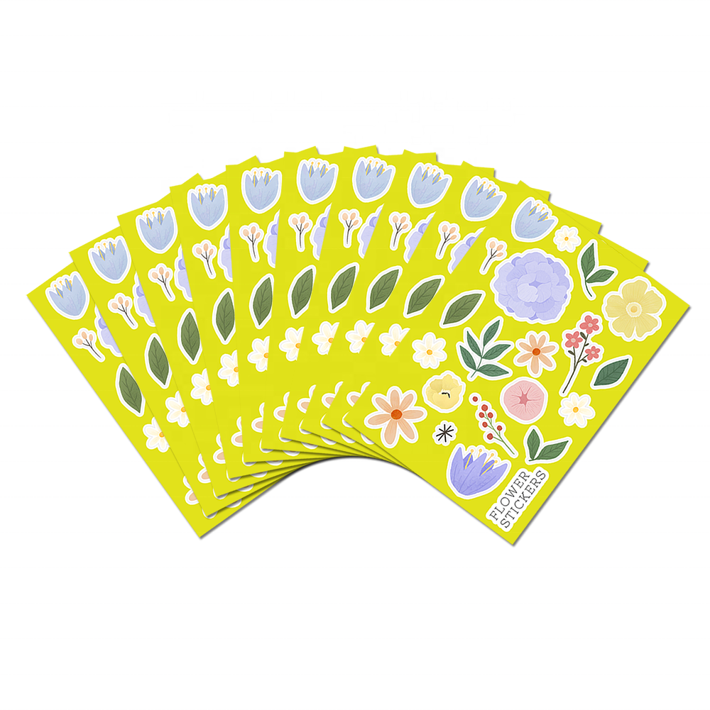 sticker manufacturer specializes in custom print journal stickers cute die cut floral flower designs in planner sheet stickers