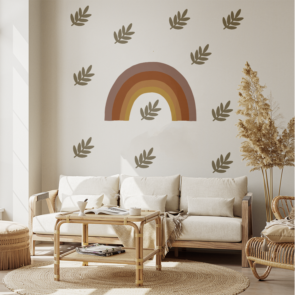 Rainbow Home Decoration Self Adhesive Wall Stickers Wall Decal for Kids Bedroom Decoration Waterproof Vinyl Wall Decor Sticker