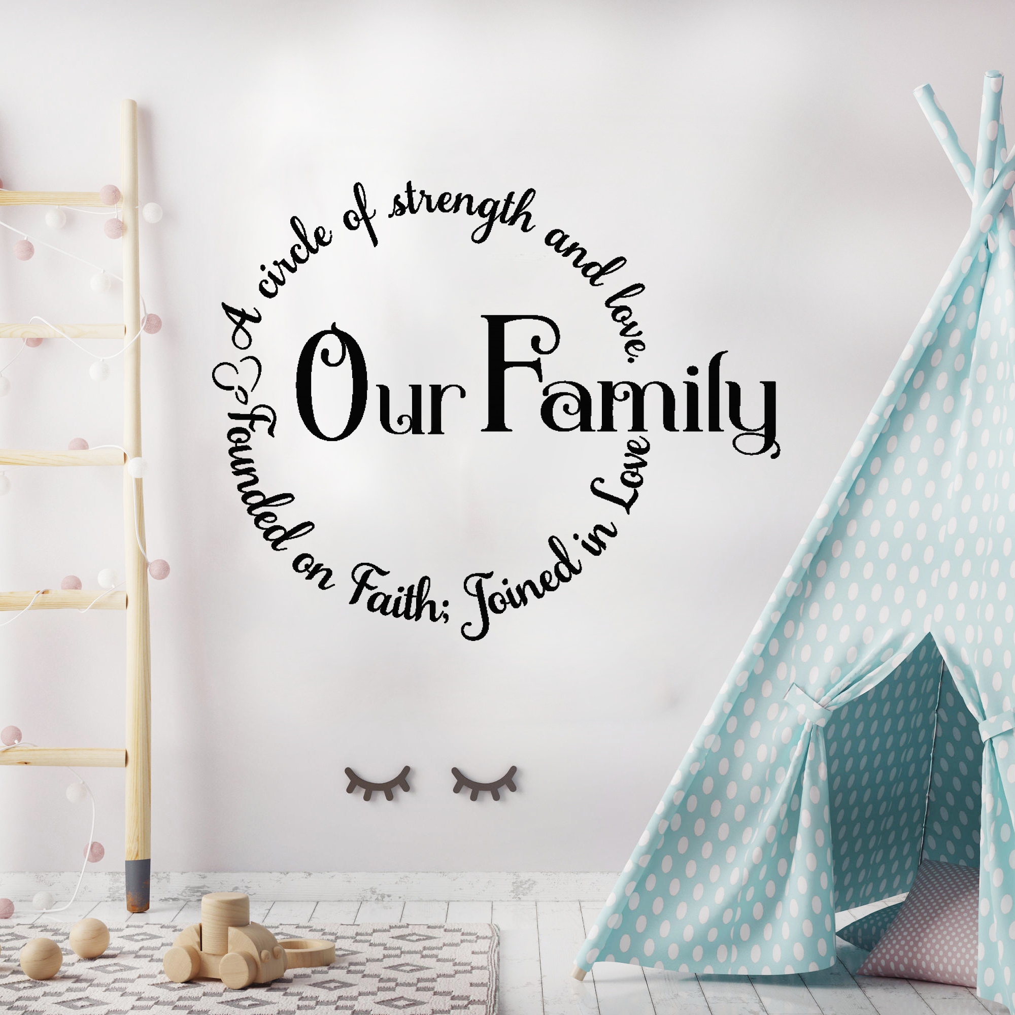 Family Inspirational Wall Art Quotes Vinyl Wall Sticker