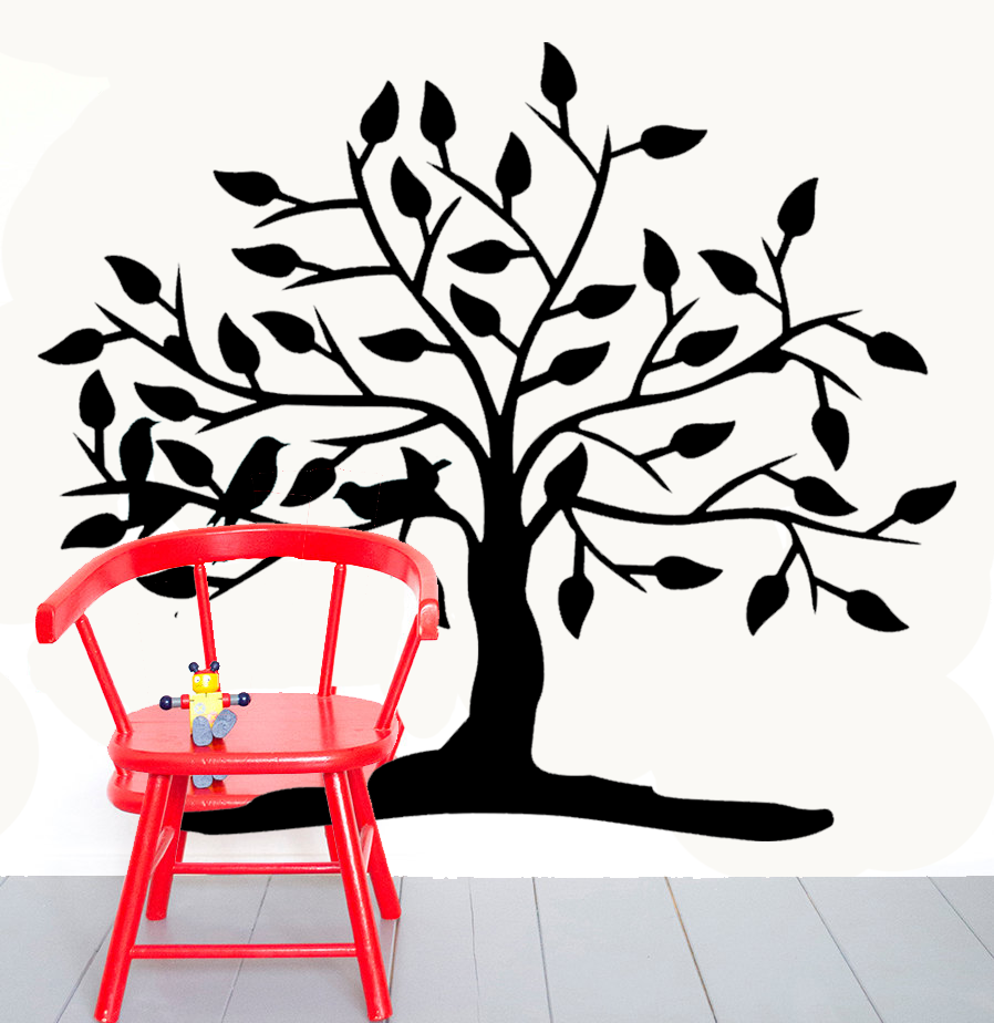 Custom die cut wall sticker removable Living Room family Tree pvc Wall decoration Sticker