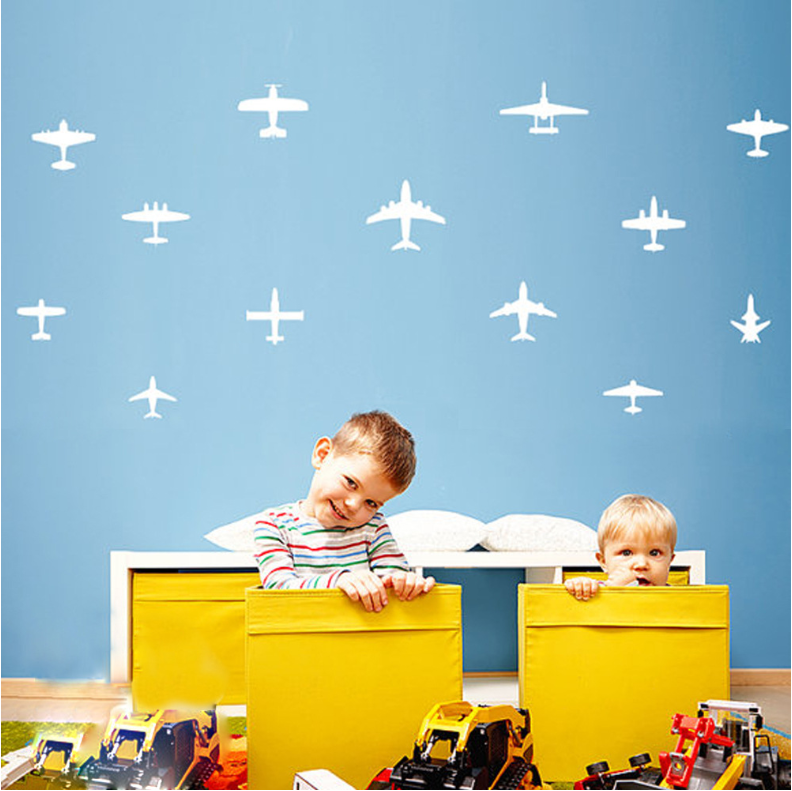 Airplanes Wall Sticker 24 Vinyl Paper Material Home Decoration for Nursery