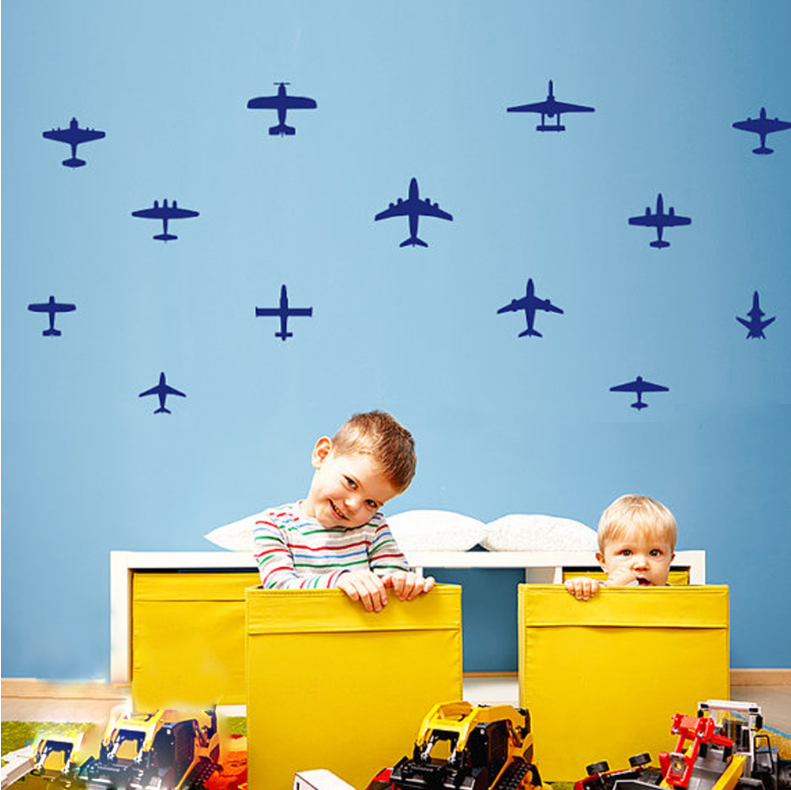 Airplanes Wall Sticker 24 Vinyl Paper Material Home Decoration for Nursery