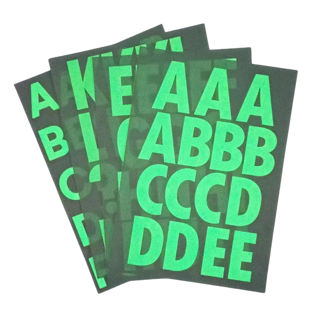 Unique Custom Glow in Dark Vinyl Stickers Permanent Adhesive Letter and Number Stickers