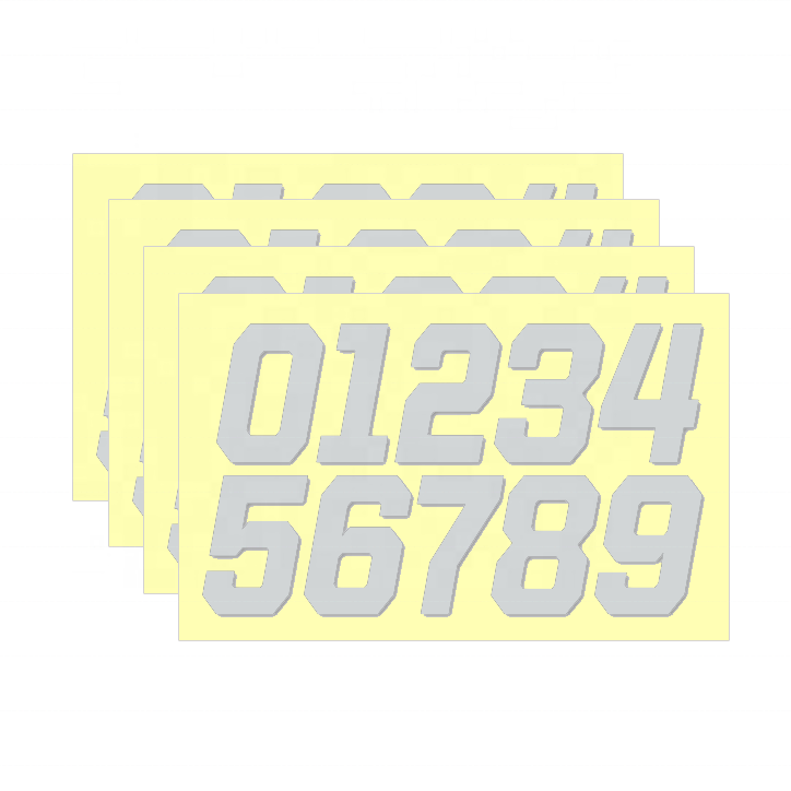 Unique Custom Glow in Dark Vinyl Stickers Permanent Adhesive Letter and Number Stickers