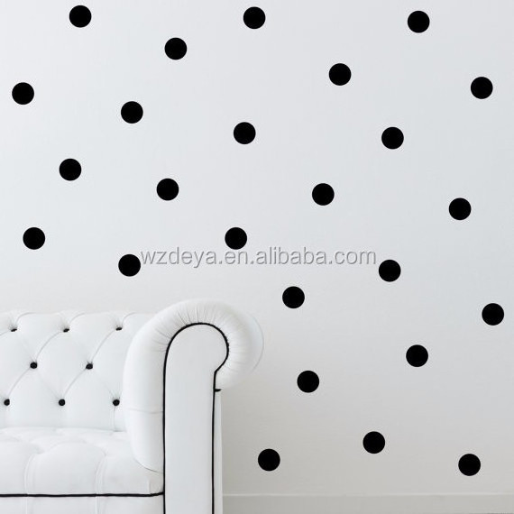 Gold polka dot diy wall decals nursery kids room removable vinyl paper wall art home decoration sticker