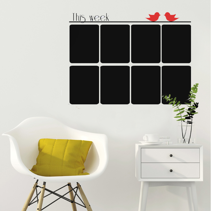 DIY wall home decoration vinyl chalkboard blackboard wall calendar decal