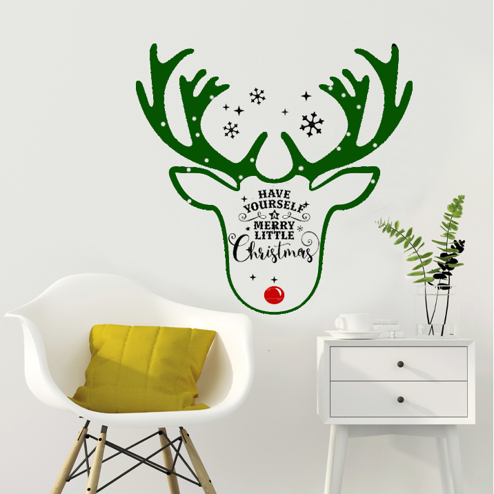 New Design removable happy new year wall vinyl sticker decal home decor