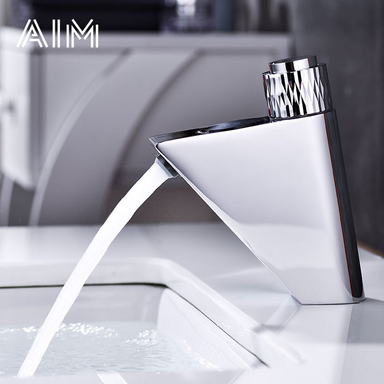 AIM Intelligent faucet water temperature digital display basin tap push button robinet bouton poussoir faucet smart faucet