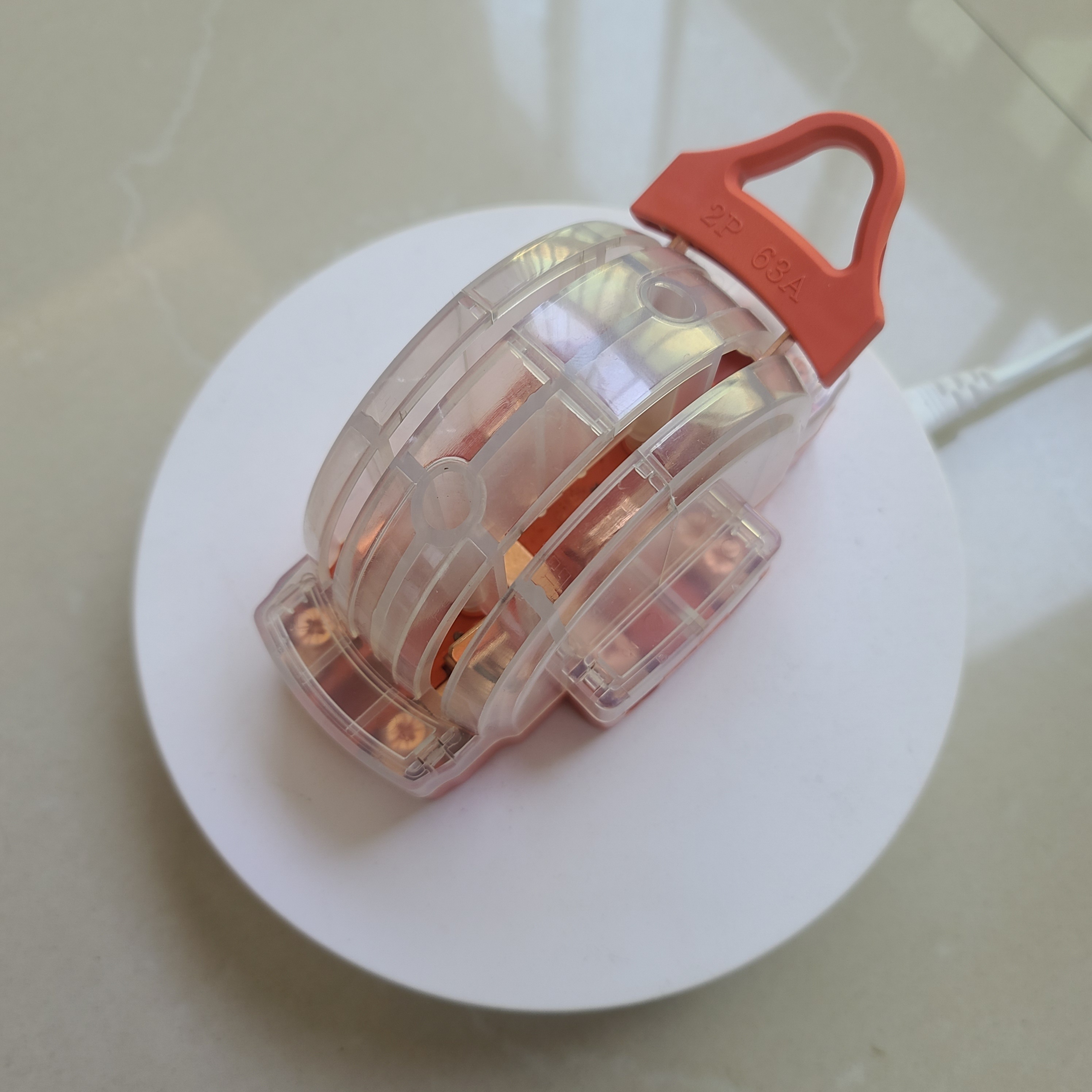 New type arc transparent  copper double throw double pole  knife switch 2 pole 63 amp change over switch