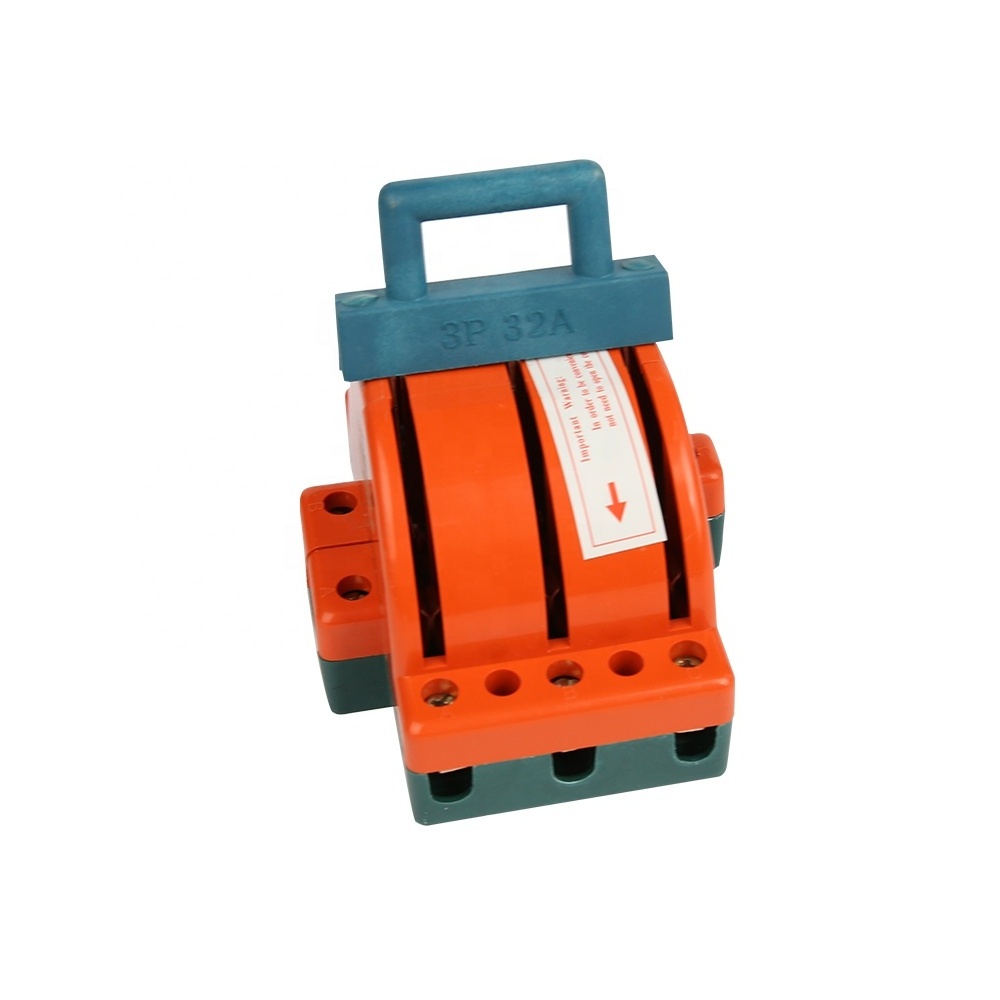 China 3 Phase Transfer Switch Electrical Orange Changeover Knife Switch