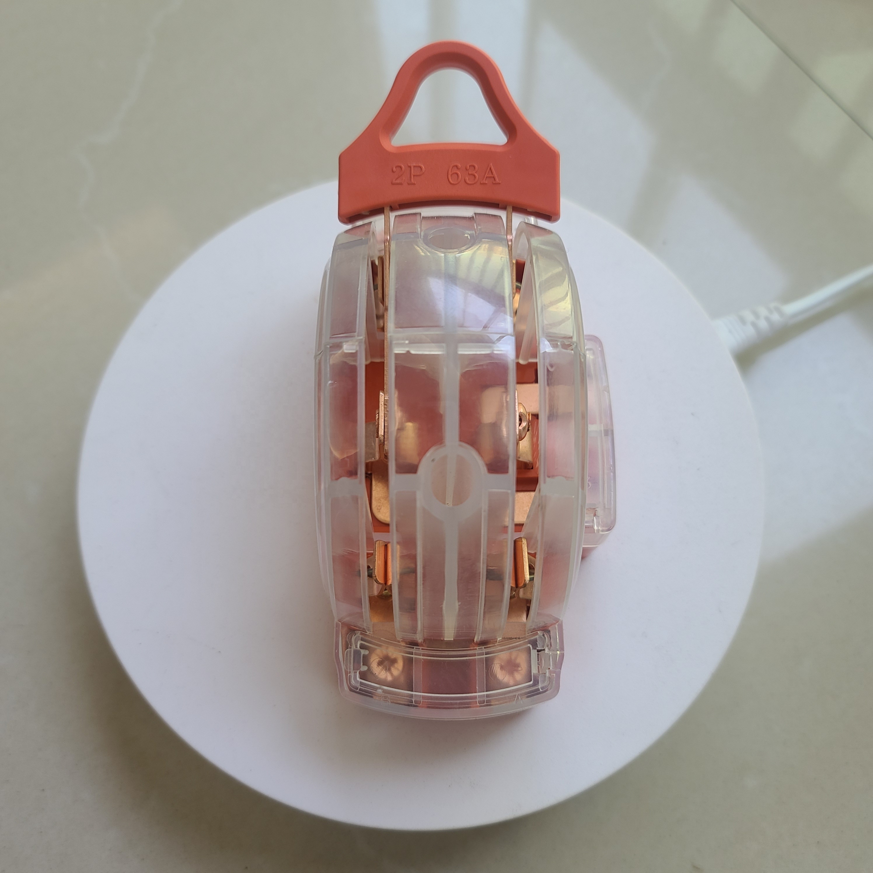 New type arc transparent  copper double throw double pole  knife switch 2 pole 63 amp change over switch