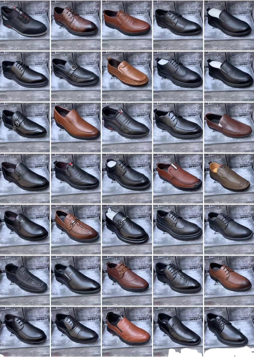 MD81418Used shoes factory wholesale leather dress shoes warm for men waterproof stock shoes