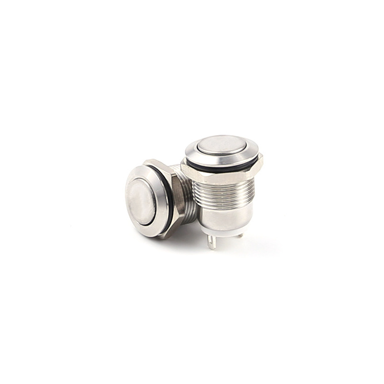 12mm 16mm 19mm 22mm Metal Push Button Switches Ultra Thin Micro Stroke 1A Stainless Steel Short Mini Press Lightly PC 12v 24v 3V