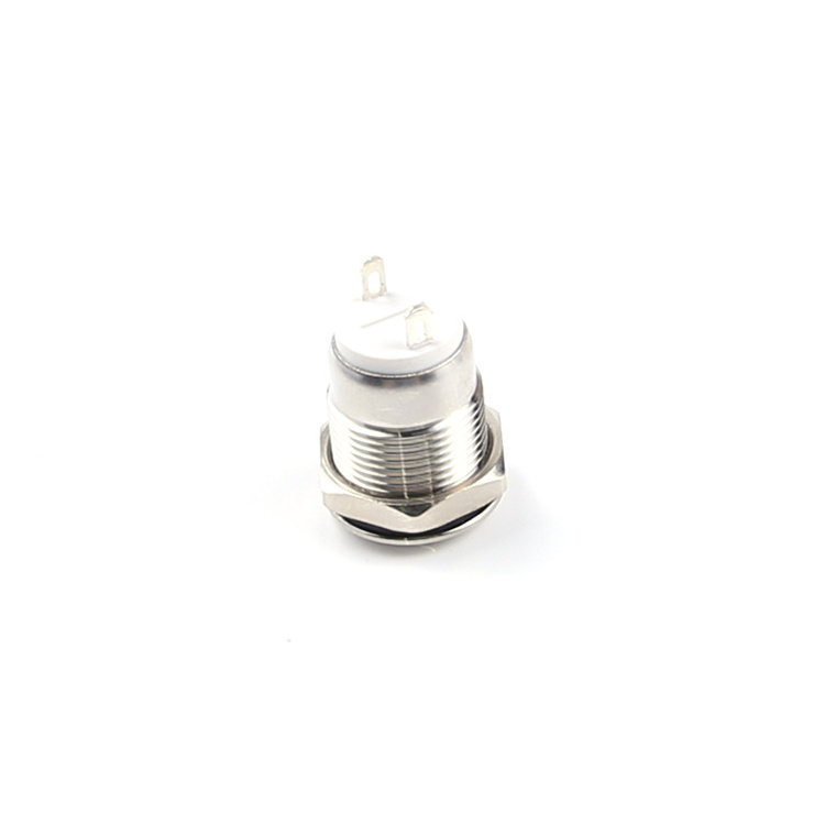 19mm Metal Push Button Switch IP65 Nickel Plated Brass Press Button Self Locking Normal Open High/Flat/Ball Rond Head Momentary