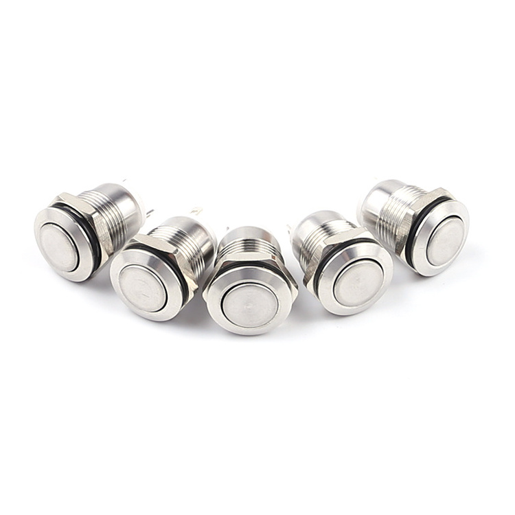 12mm 16mm 19mm 22mm Metal Push Button Switches Ultra Thin Micro Stroke 1A Stainless Steel Short Mini Press Lightly PC 12v 24v 3V