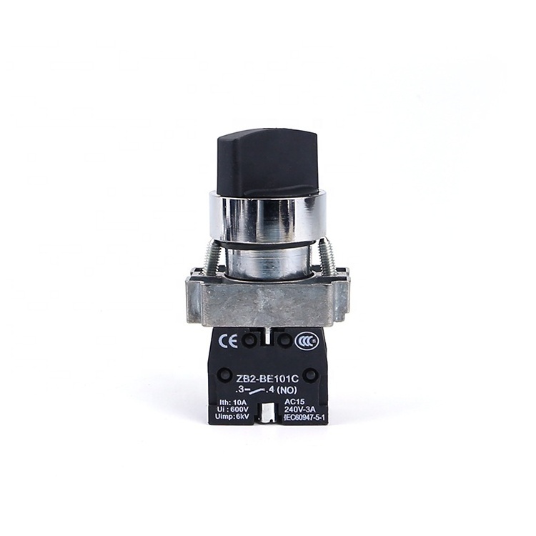 XB2-BD21 22mm 1NO Handle Direct Rotary Selector Knob 2 Position Switch Waterproof Push Button