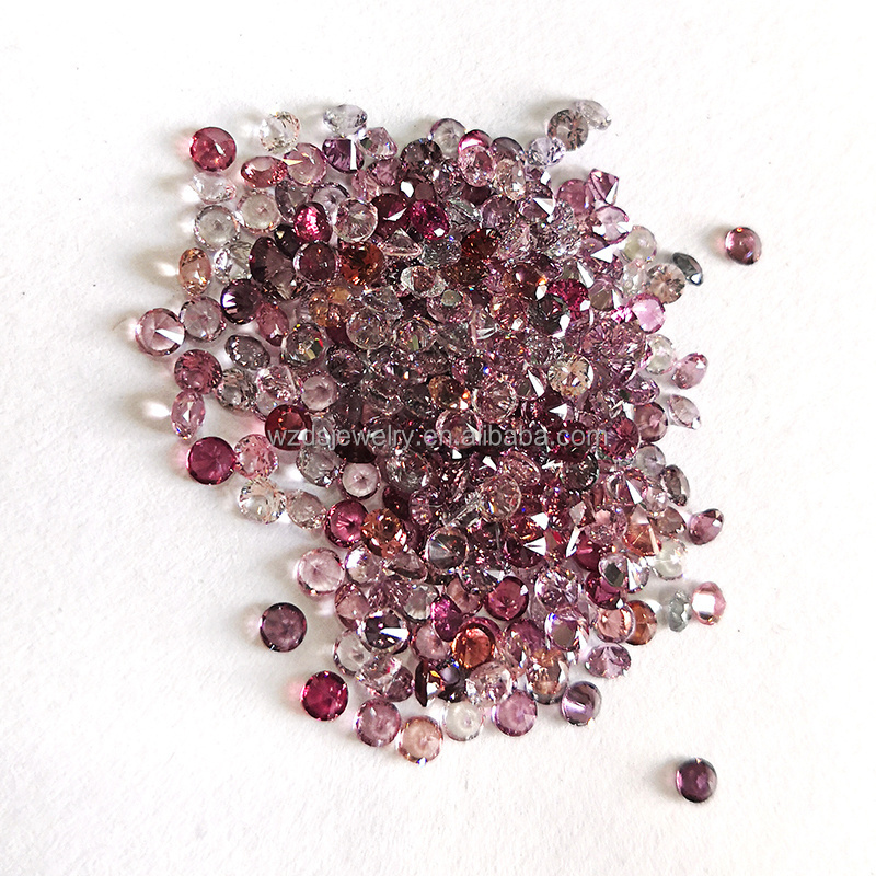 Hot sale round brilliant cut colored 2mm natural spinel  rough price carat stone price