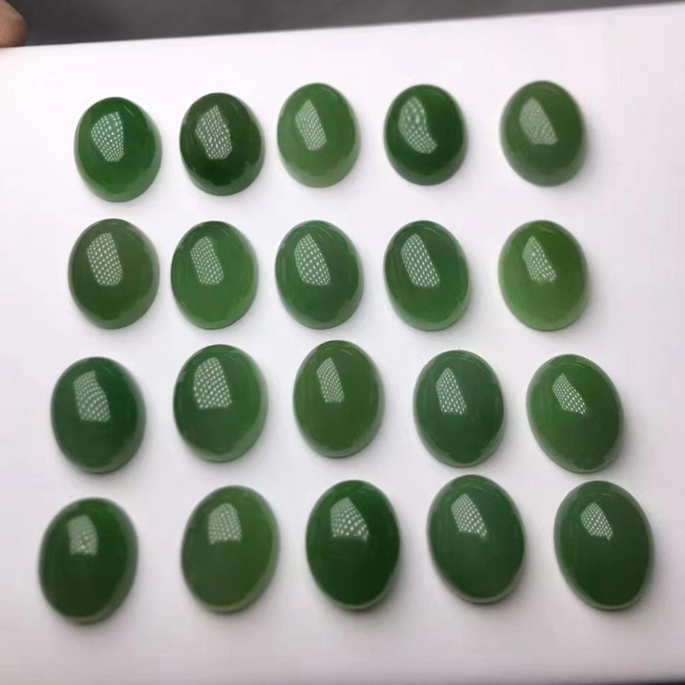 Factory Oval Cabochon Agate Onyx Green Chalcedony