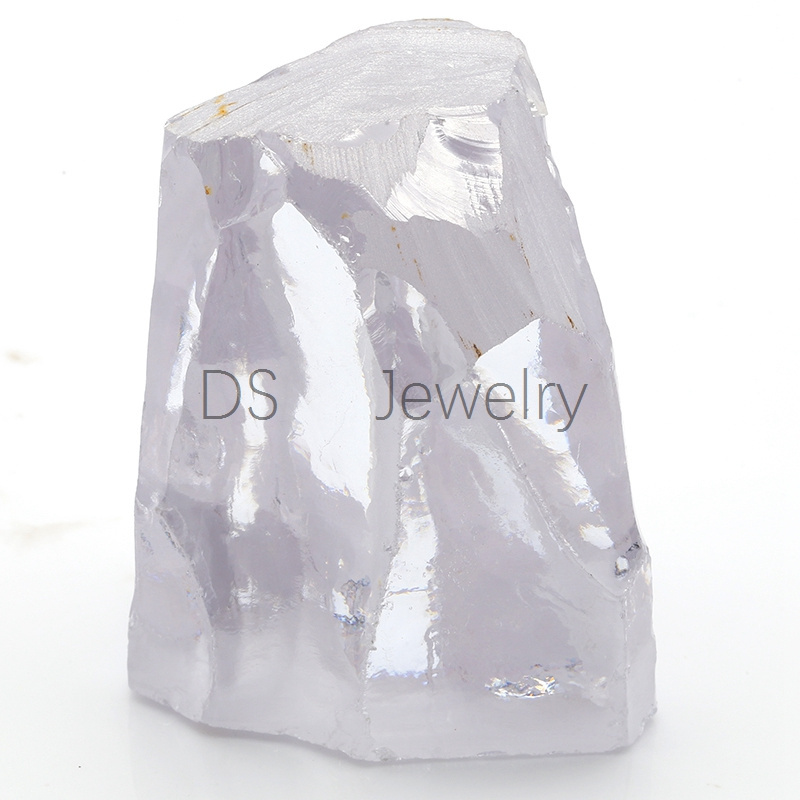 Wuzhou synthetic gems white cz stone raw material rough uncut diamond