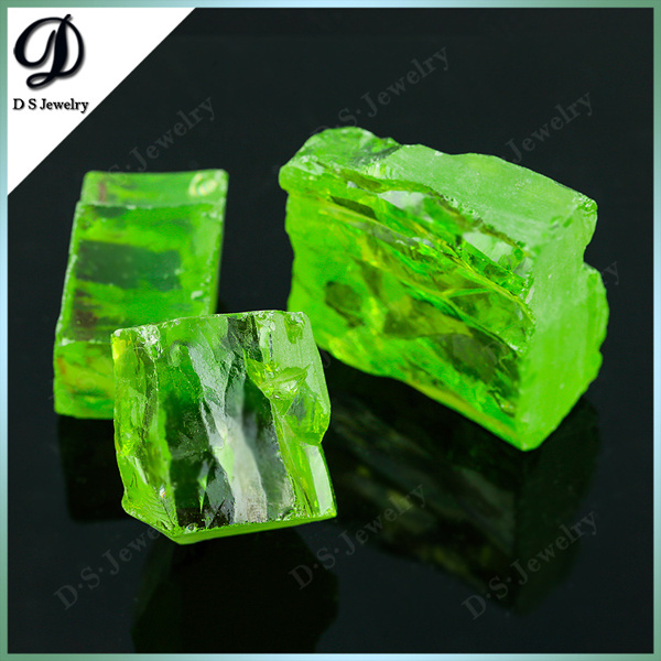 Synthetic Cubic Zirconia Apple Green Rough Uncut Gemstone